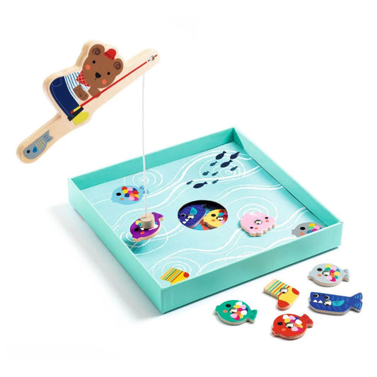 (Pre-Order) Djeco Fuzzyfish - Wooden Fishing Game 2 yrs +