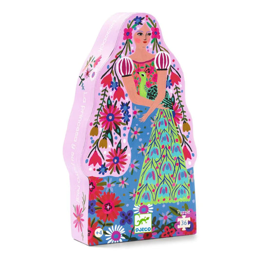 (Pre-Order) Djeco Silhouette Puzzle - The Princess and her Peacock