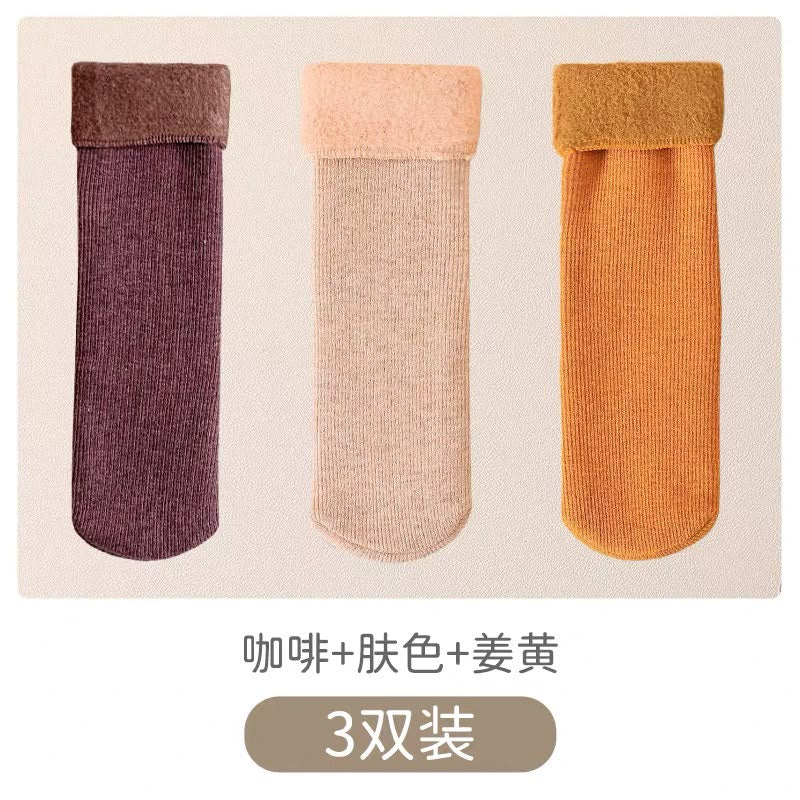(Pre-Order) Nanjiren Extra Thick Winter Socks Set of 3 Pairs
