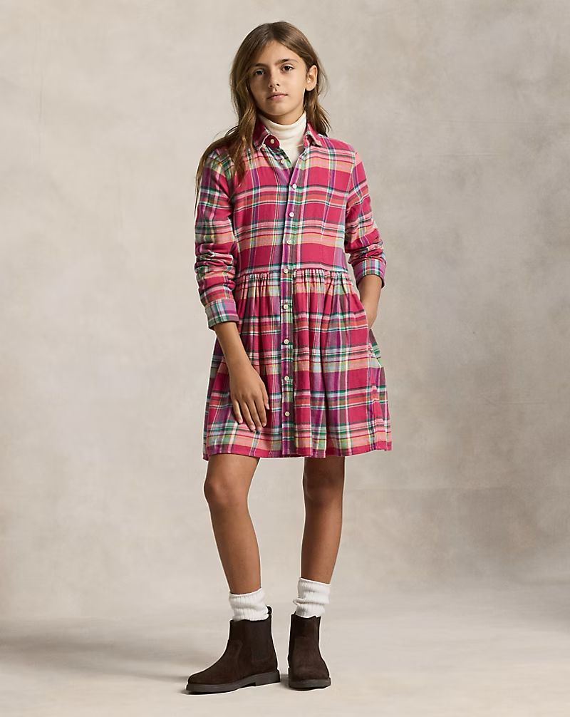 (Pre-Order) Ralph Lauren Plaid Cotton Madras Shirtdress