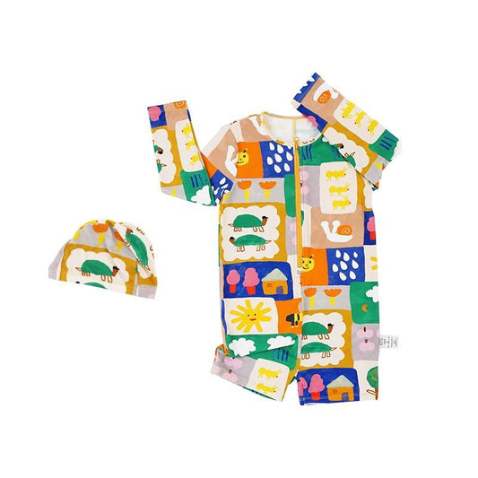Rice & Sky Bee Longsleeve Simsuit