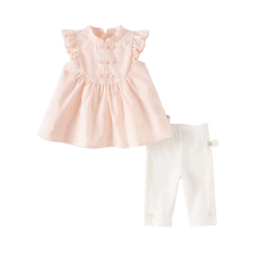 (Pre-Order) Dave Bella Summer Sweet Beautiful Butterfly Fashion Casual Two-Piece Pant Set