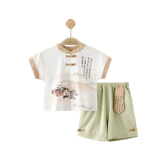 (Pre-Order) Han Gong Fu Oriental Heritage Shorts Set