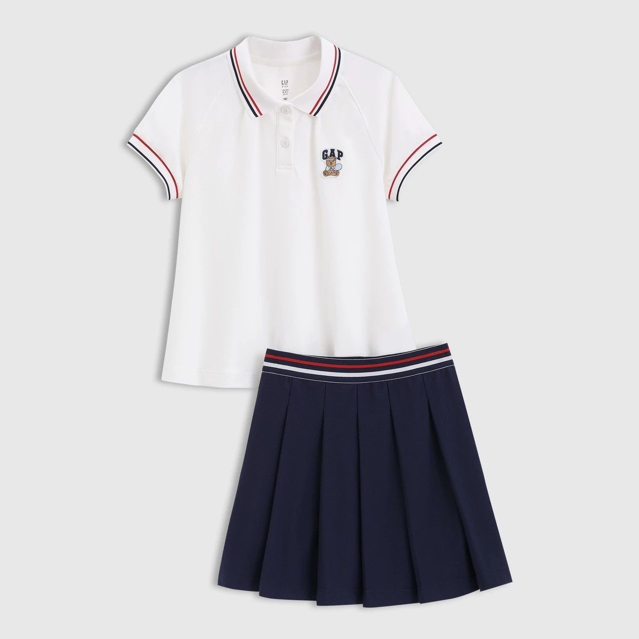 (Pre-Order) GAP Polo Pleated Set