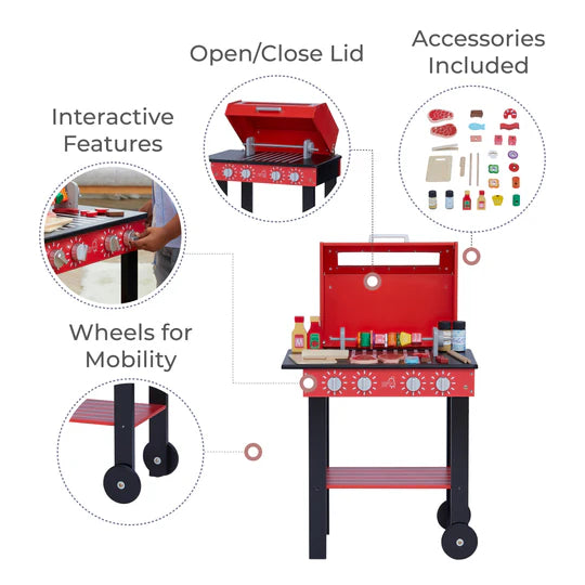 (PRE-ORDER)Teamson Kids Little Helper Backyard BBQ Grill Playset