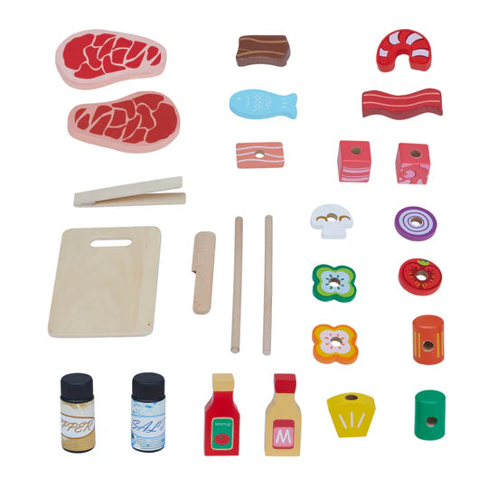 (PRE-ORDER)Teamson Kids Little Helper Backyard BBQ Grill Playset