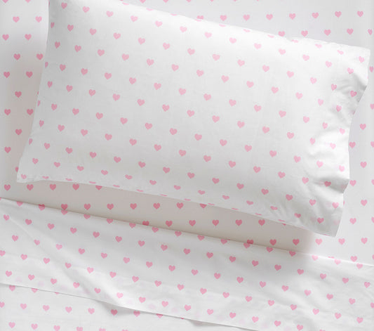 (Pre-Order) Pottery Barn Kids Heart Organic Sheet Set & Pillowcases