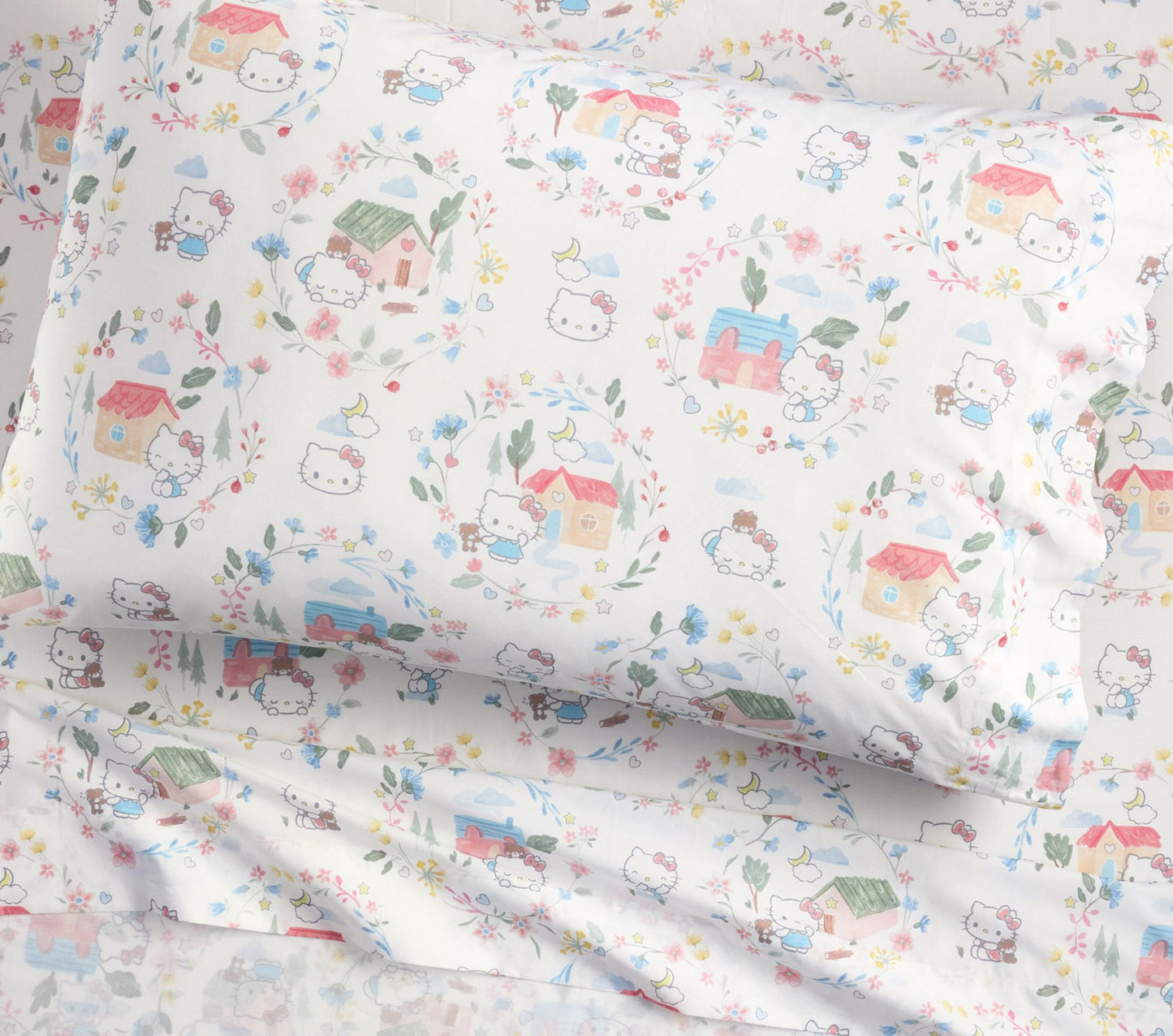(Pre-Order) Pottery Barn Kids Hello Kitty® Cottage Organic Sheet Set