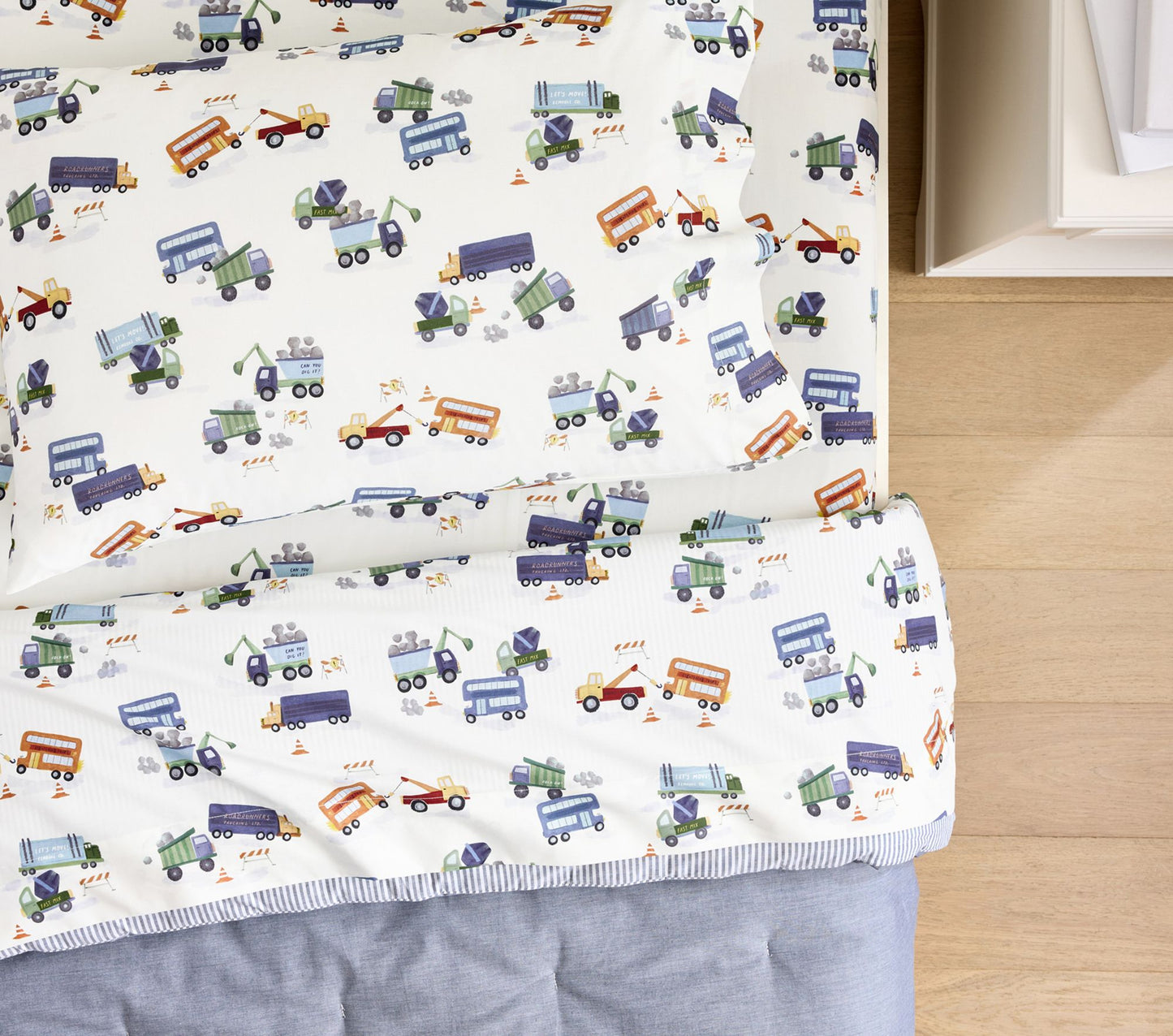 (Pre-Order) Pottery Barn Kids Heritage Construction Organic Sheet Set