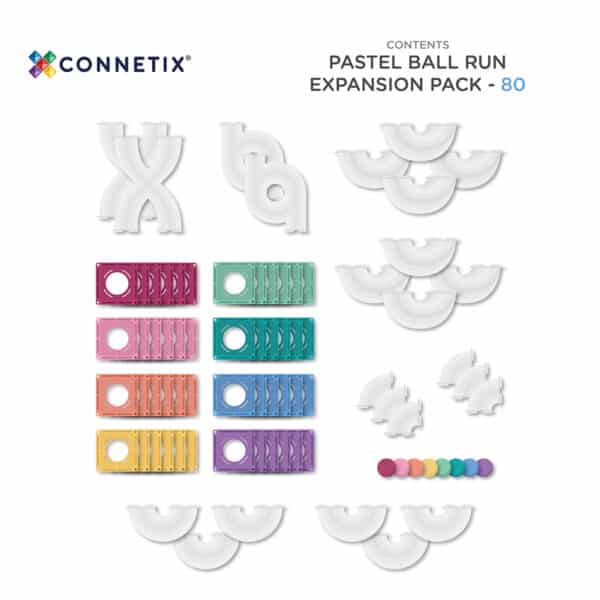 (PRE-ORDER) CONNETIX Pastel Ball Run Expansion Pack 80 pcs
