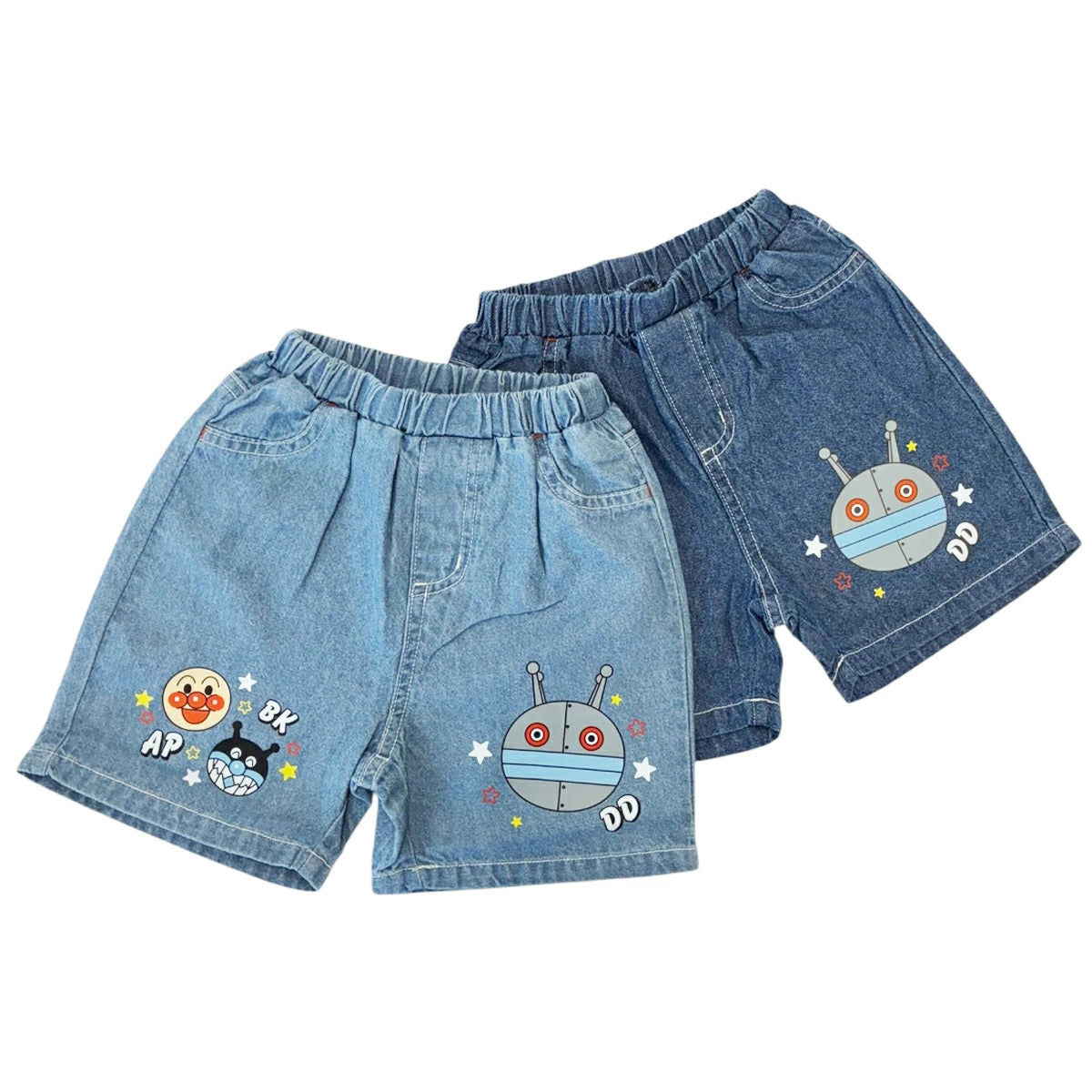 (Pre-Order) Anpanman Denim Half Pants, 100% Cotton