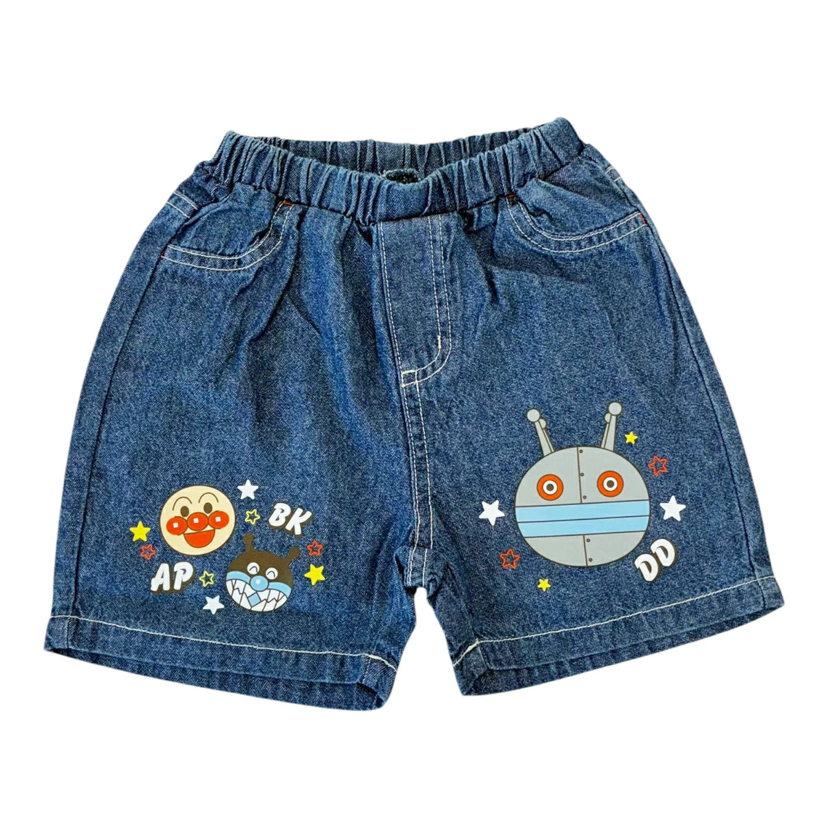 (Pre-Order) Anpanman Denim Half Pants, 100% Cotton