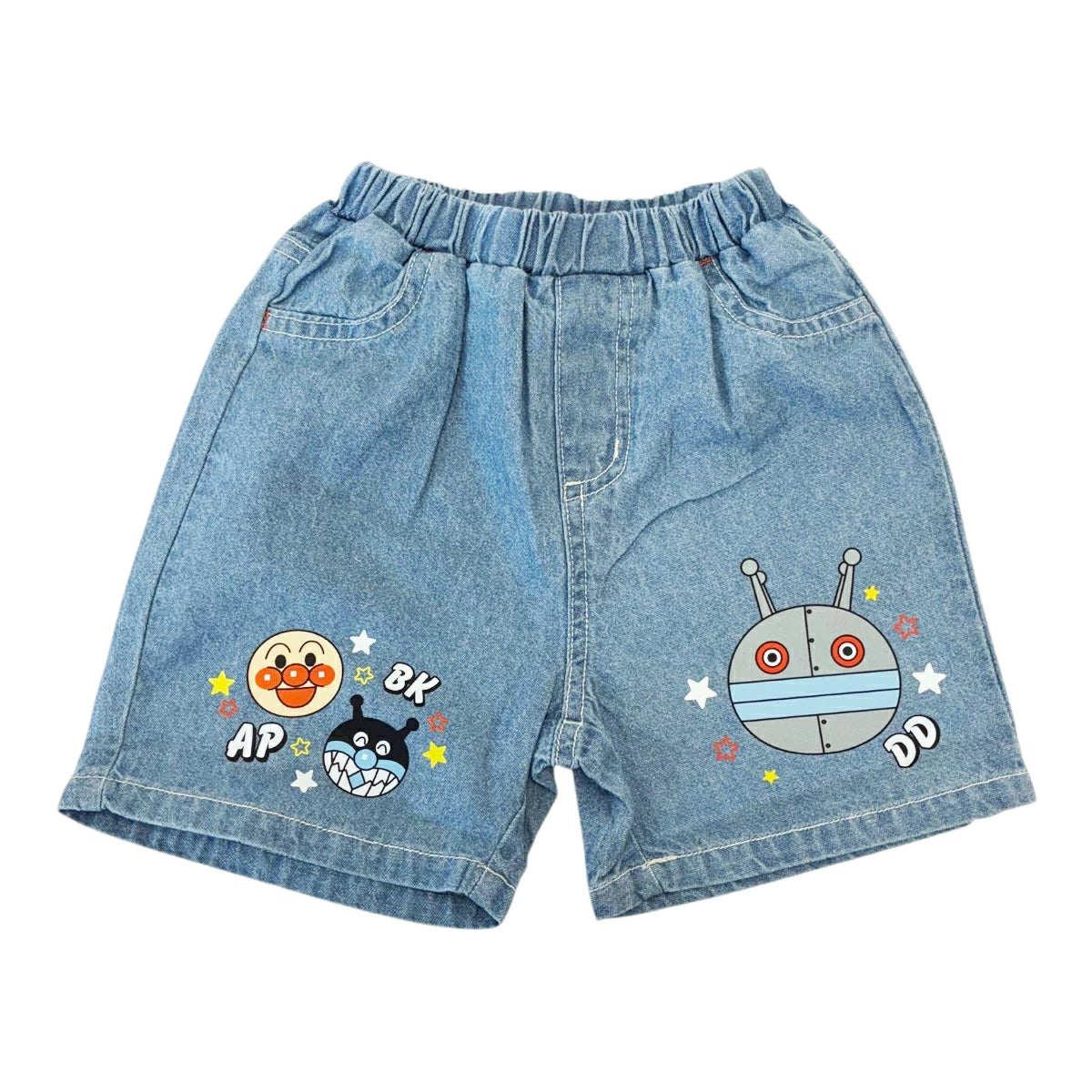 (Pre-Order) Anpanman Denim Half Pants, 100% Cotton