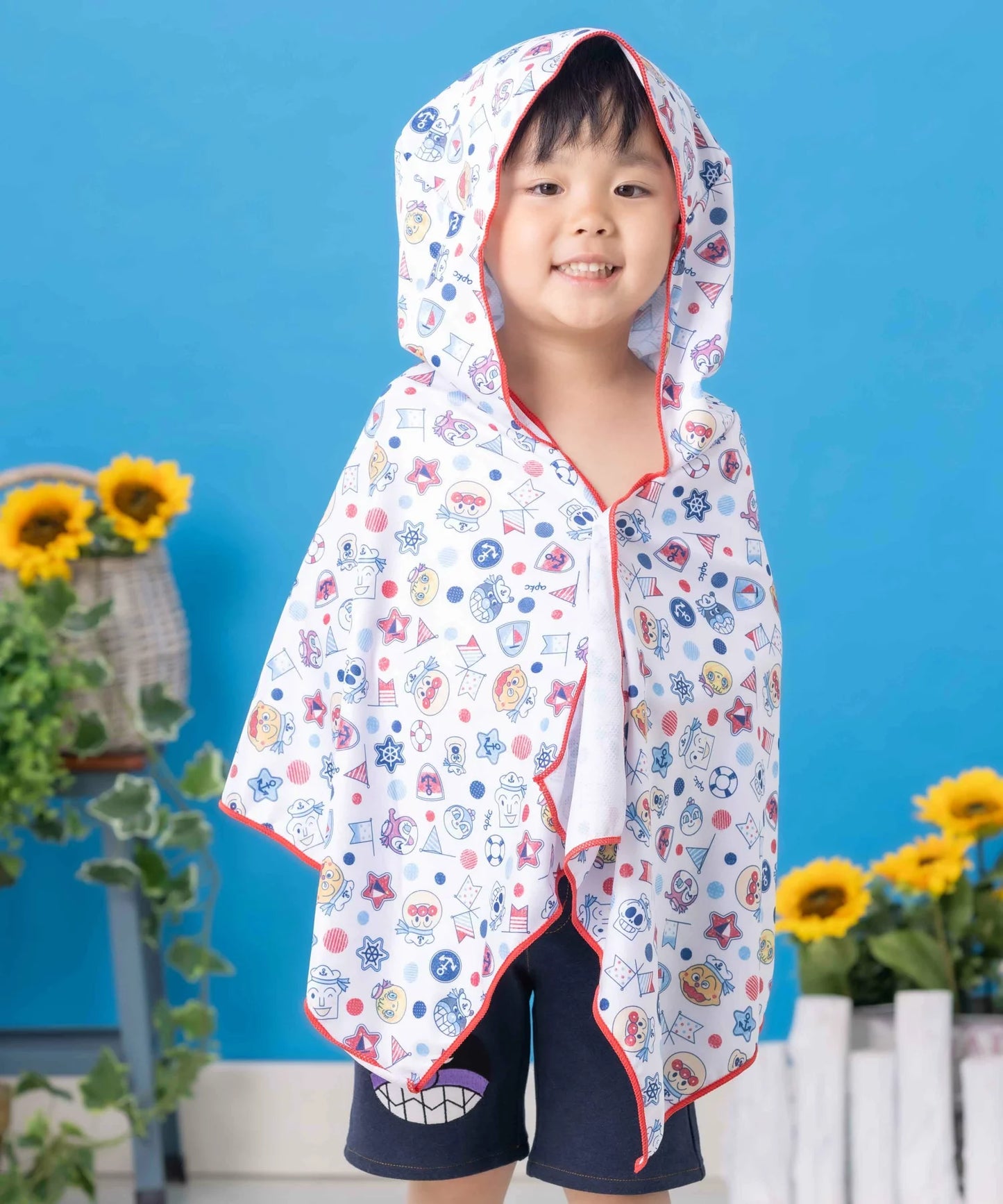 (Pre-Order) Anpanman Super Cool Hooded Towel