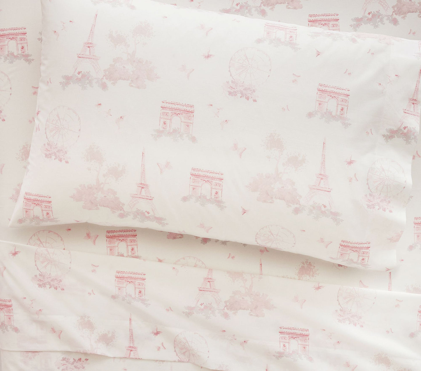 (Pre-Order) Pottery Barn Kids Monique Lhuillier Paris Toile Organic Sheet Set & Pillowcases