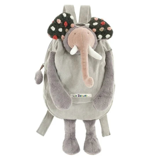 (Pre-Order) Moulin Roty Les Zazous Elephant Backpack Grey Ears