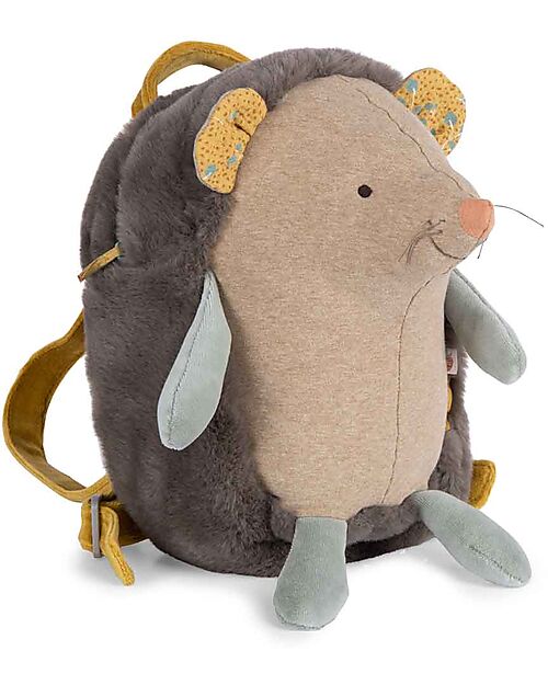 (Pre-Order) Moulin Roty Soft Backpack Hedgehog - Brown