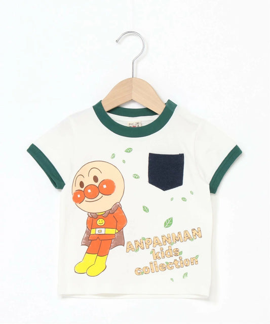 (Pre-Order) Anpanman Leaf Pattern Pocket T-Shirt