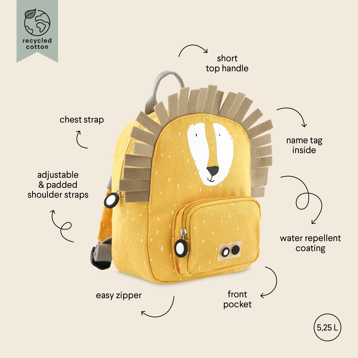 (Pre-Order) SALE Trixie Small backpack - Mr. Lion