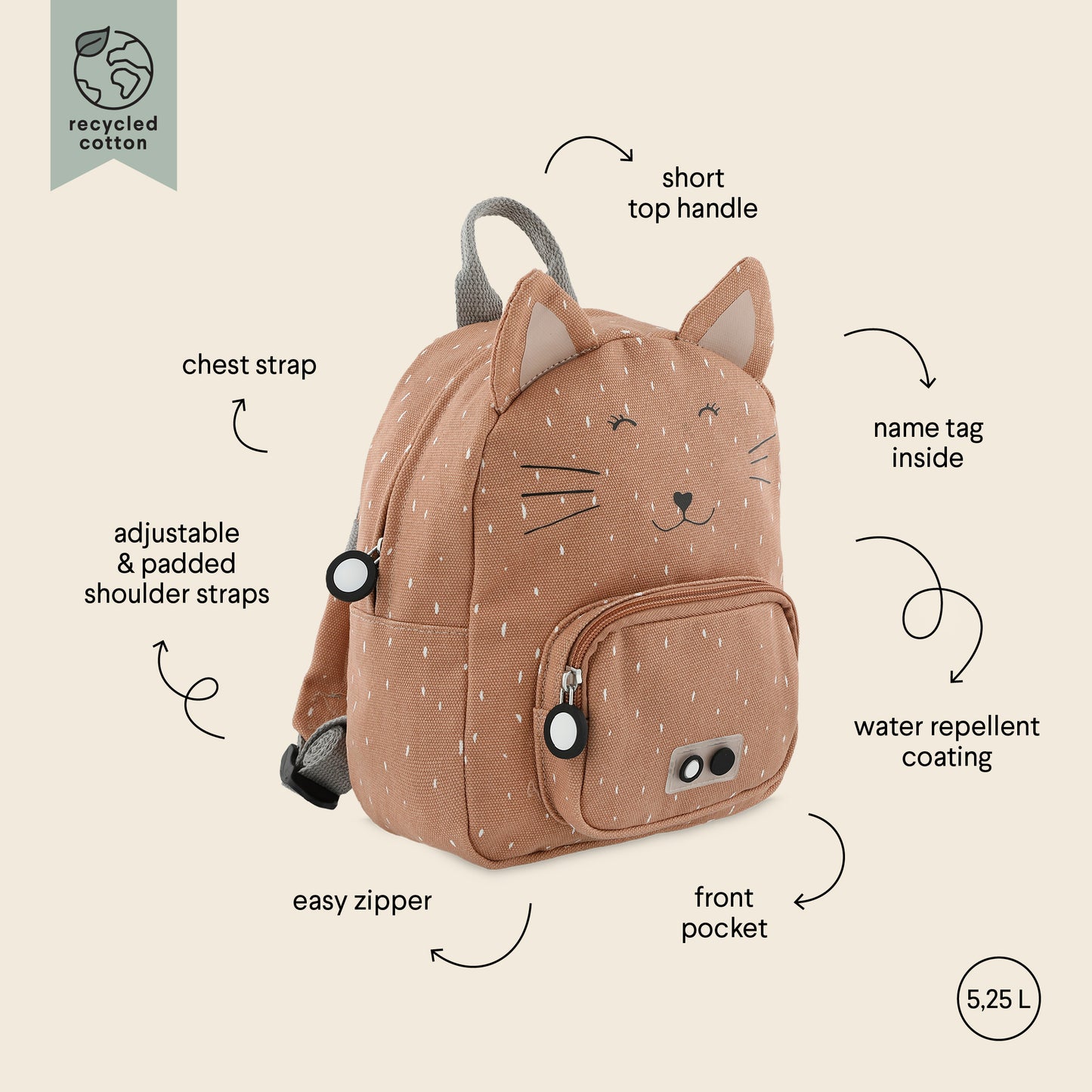 (Pre-Order) SALE Trixie Small backpack - Mrs. Cat
