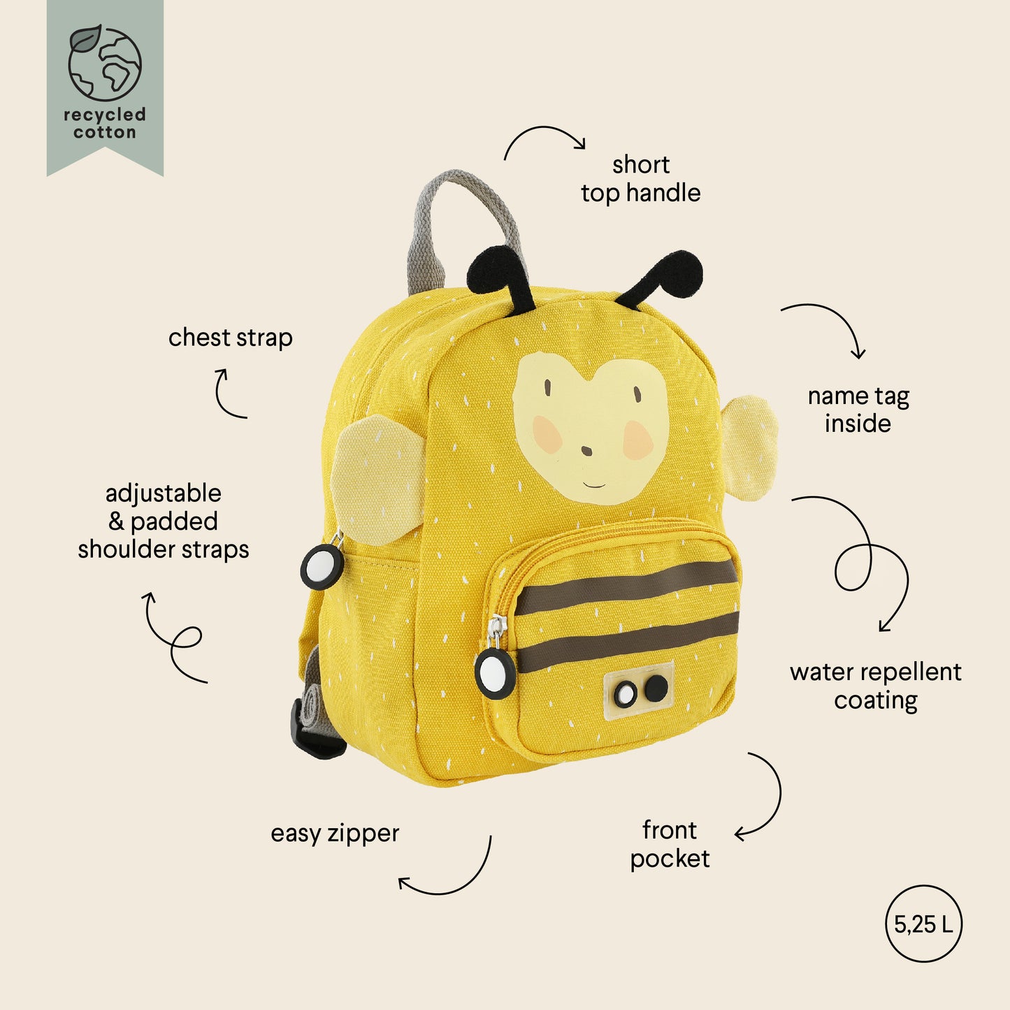 (Pre-Order)Trixie Backpack small - Mrs. Bumblebee