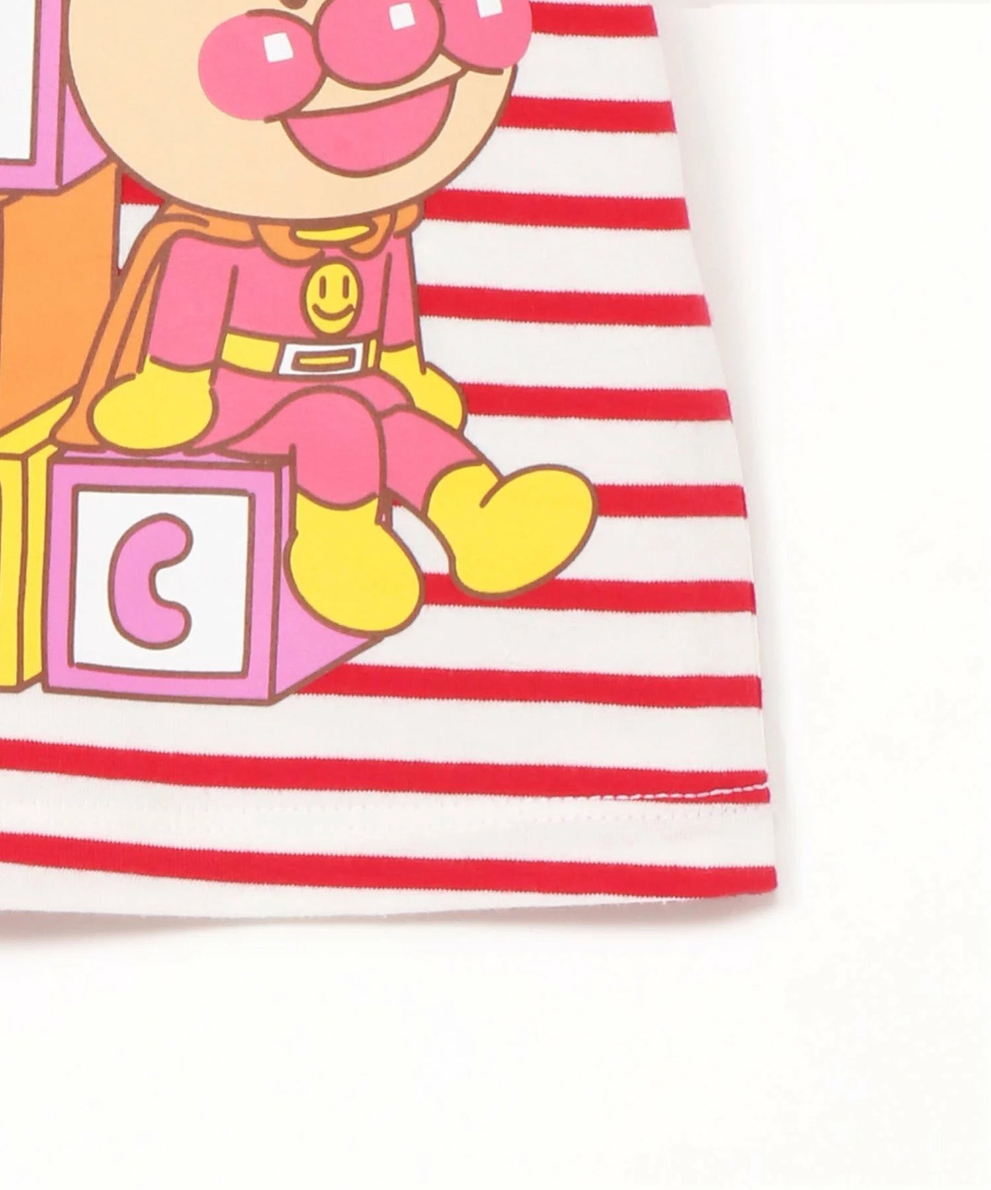 (Pre-Order) Anpanman Sitting Anpanman Border T-Shirt