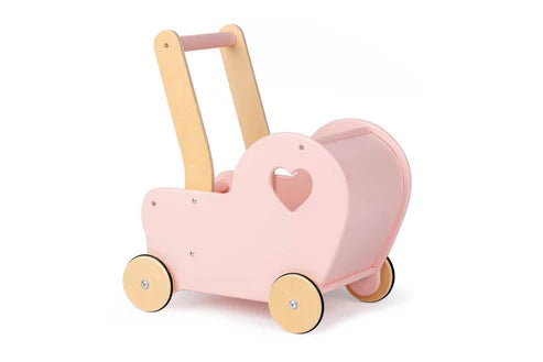 (IMPERFECT BOX) Dolls Stroller Pram- Heart Pink