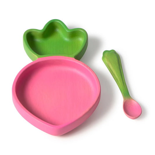 (Pre-Order) Oli&Carol Ramona The Radish Plate & Spoon Set