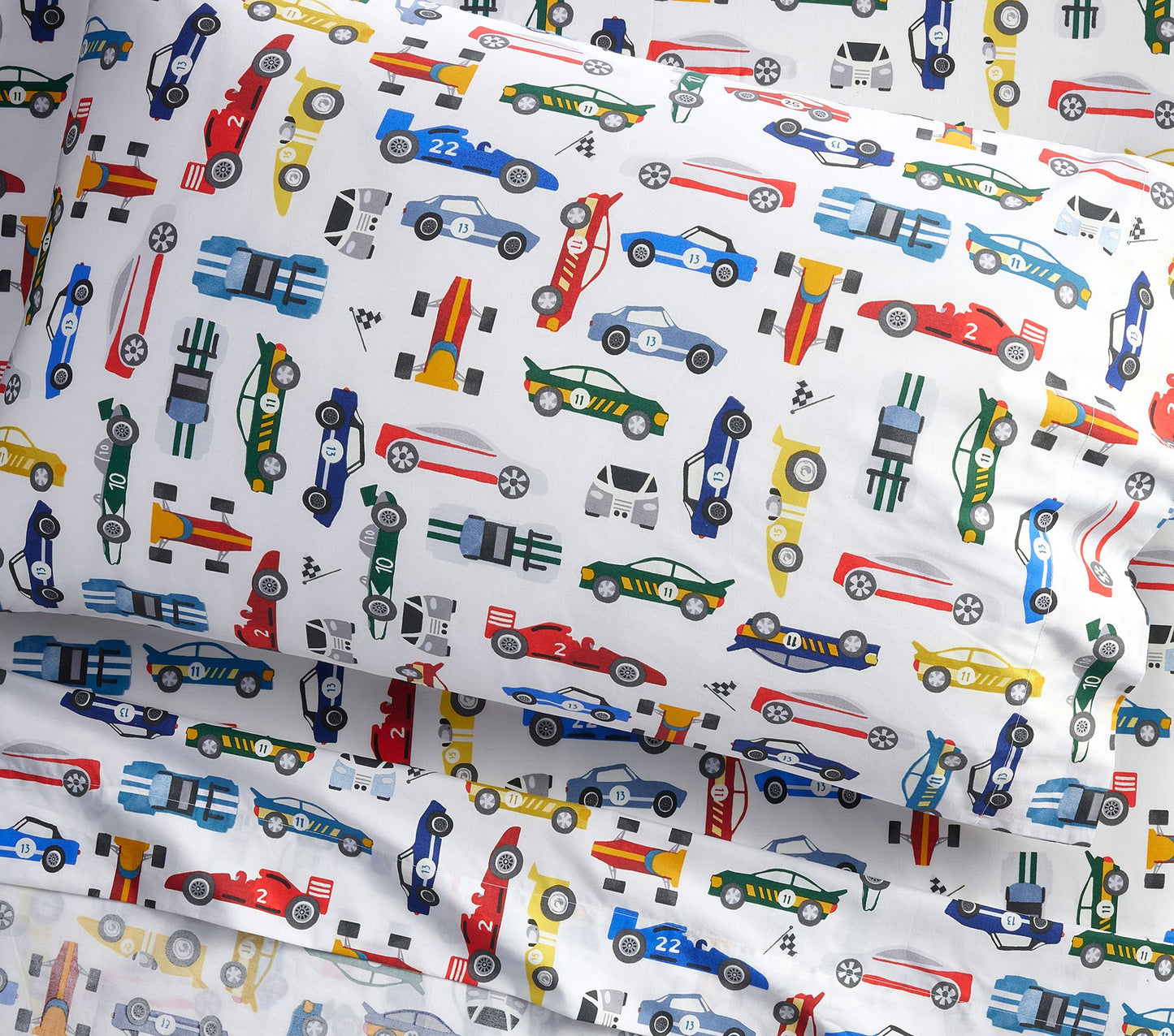 (Pre-Order) Pottery Barn Kids Remy Race Car Glow-in-the-Dark Sheet Set