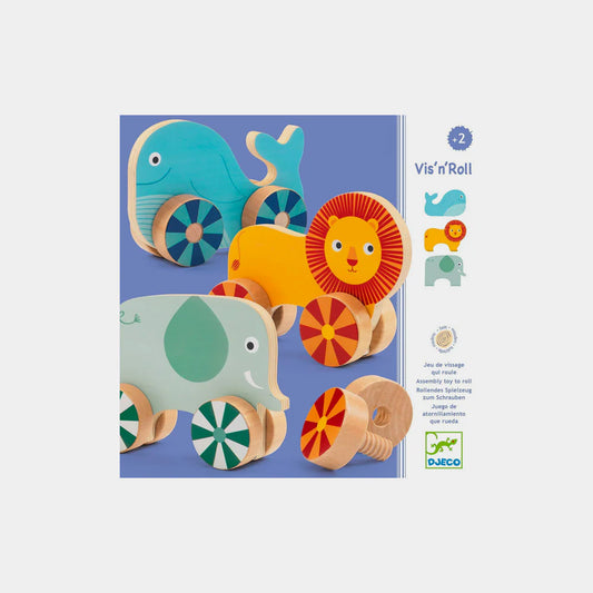 (Pre-Order) Djeco Vis-n-Roll Animal Assembly Kit