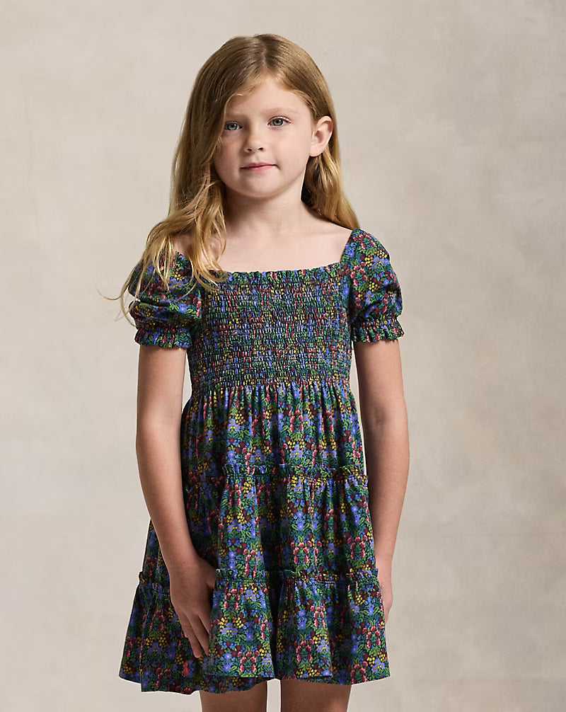 (Pre-Order) Ralph Lauren Floral Smocked Cotton Jersey Dress
