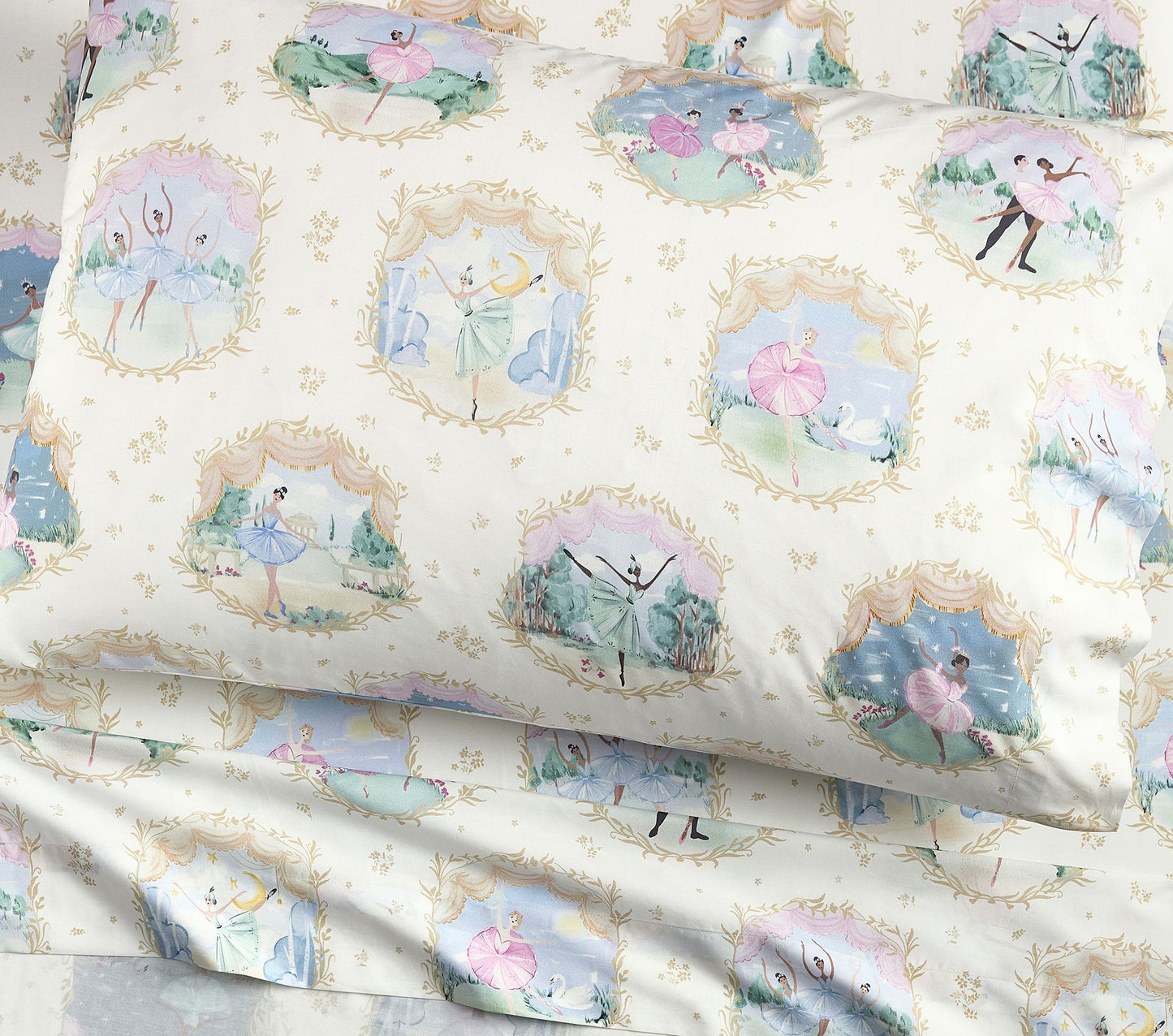 (Pre-Order)  Pottery Barn Kids Scenic Ballet Organic Sheet Set