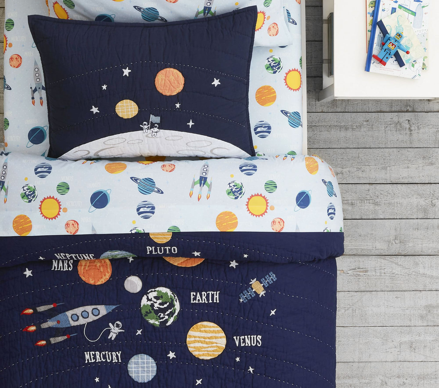 (Pre-Order) Pottery Barn Kids Solar System Glow-in-the-Dark Sheet Set & Pillowcases