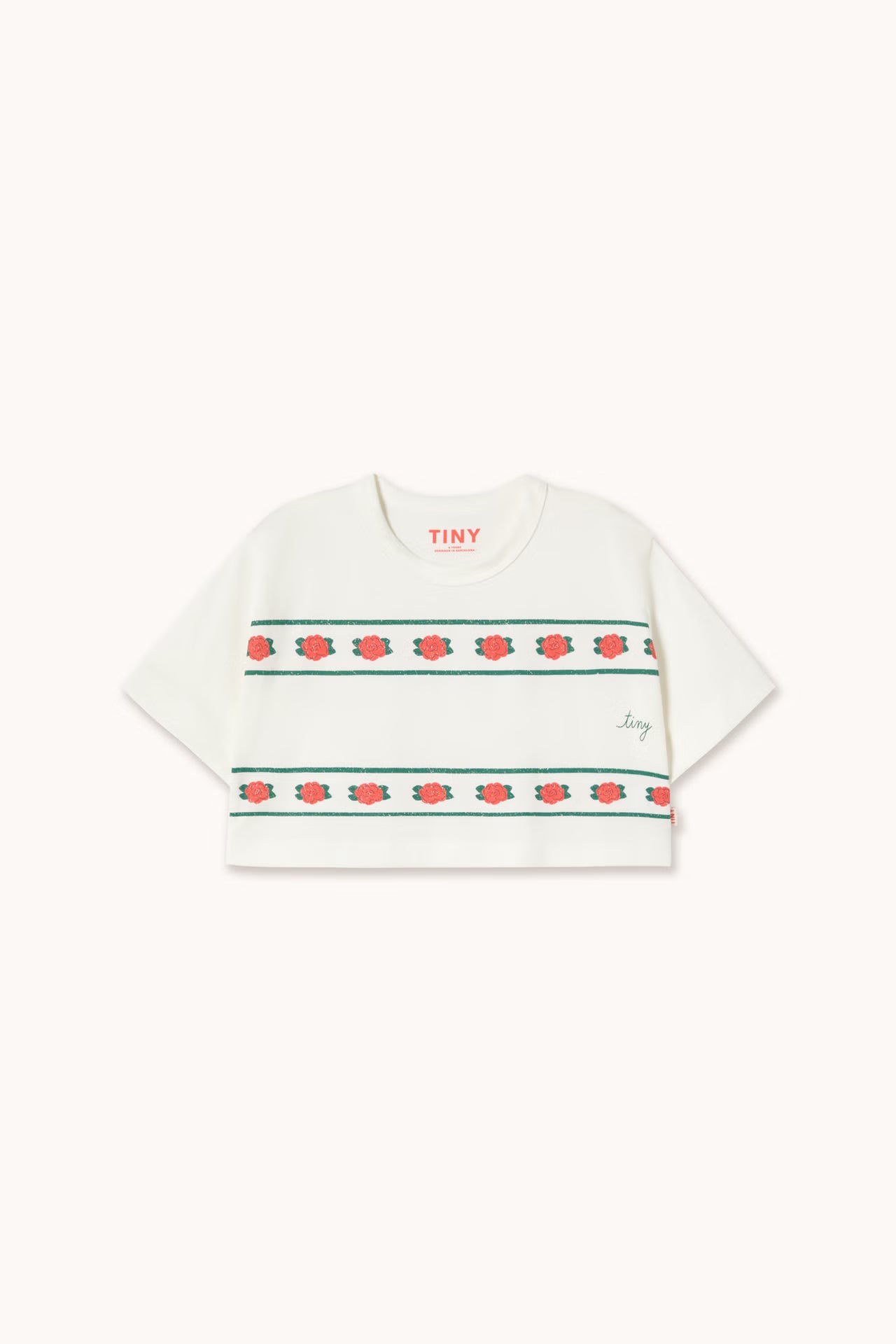 (Pre-Order) Tiny Cotton Roses Crop Tee