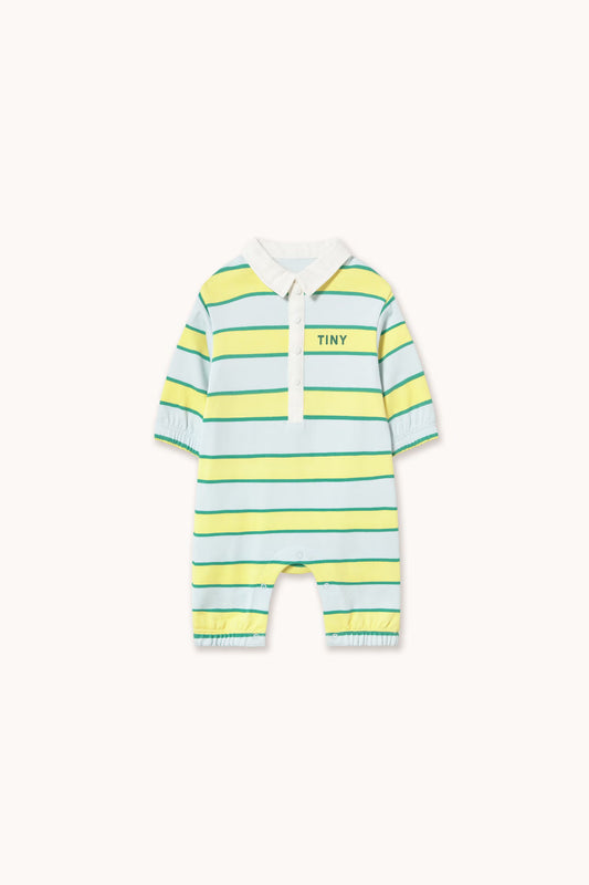 (Pre-Order) Tiny Cotton Retro Stripes Polo One-piece