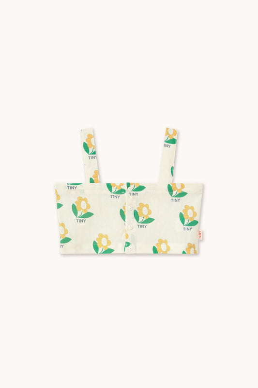 (Pre-Order) Tiny Cotton Flower Linen Crop Top