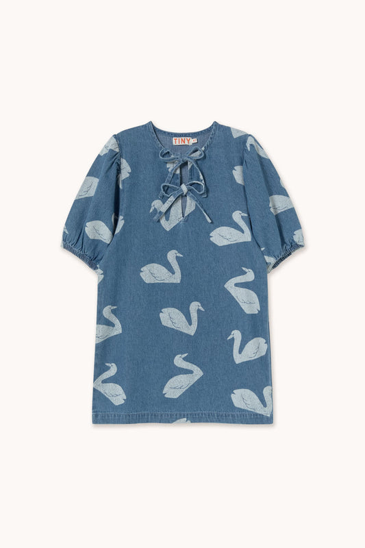 (Pre-Order) Tiny Cotton Big Swans Dress