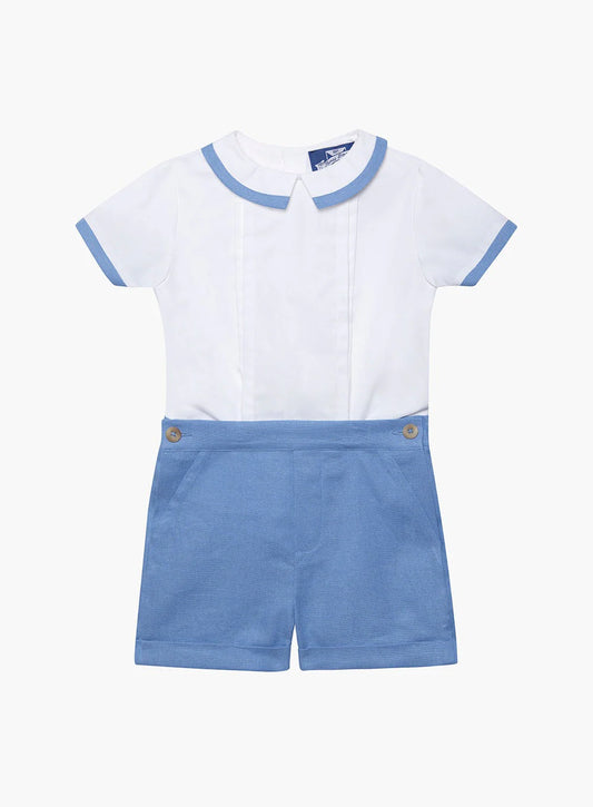 (Pre-Order) trotters French Blue/White The Rupert Set