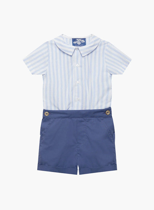 (Pre-Order) Trotters Navy/Pale Blue Stripe The Rupert Set