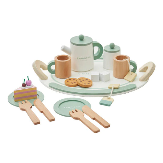 (PRE-ORDER)Teamson Kids Little Chef Frankfurt 20-Piece Play Kitchen Tea Party