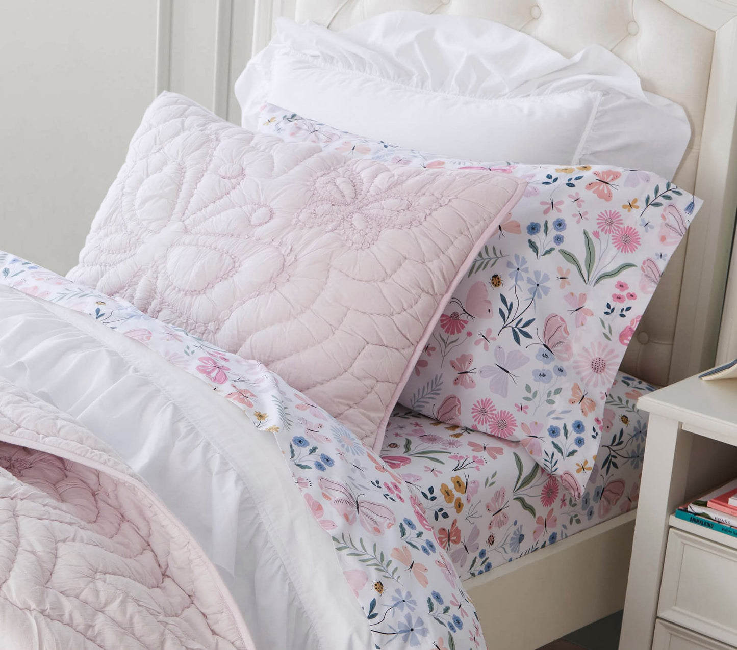 (Pre-Order) Pottery Barn Kids Wildflower Butterfly Organic Sheet Set & Pillowcases